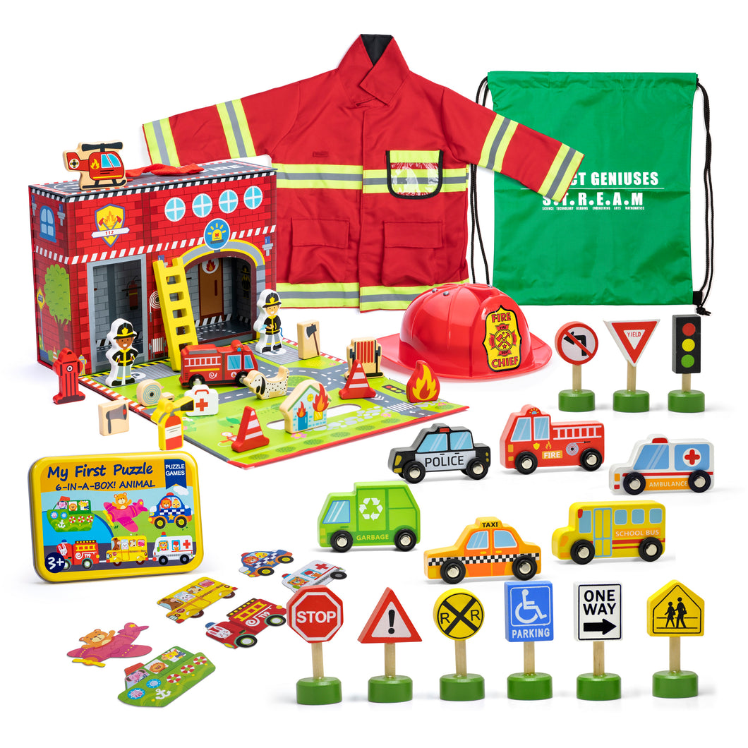 COMMUNITY HELPER: FIREMAN / TRANSPORTATION LEARNING KIT
